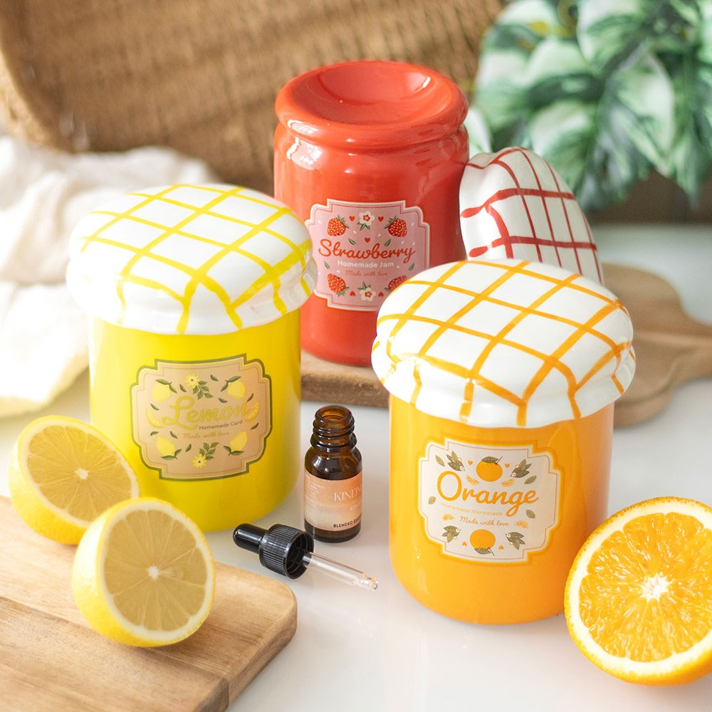 Ceramic Orange Marmalade Jar Wax Melter 04948E62-5DB2-4046-92E8-A76EE13E117C
