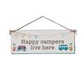 Happy Campers Engraved Wooden Plaque With 3D Bunting 10319DBA-12C4-43E5-9120-13EAC67B26FF