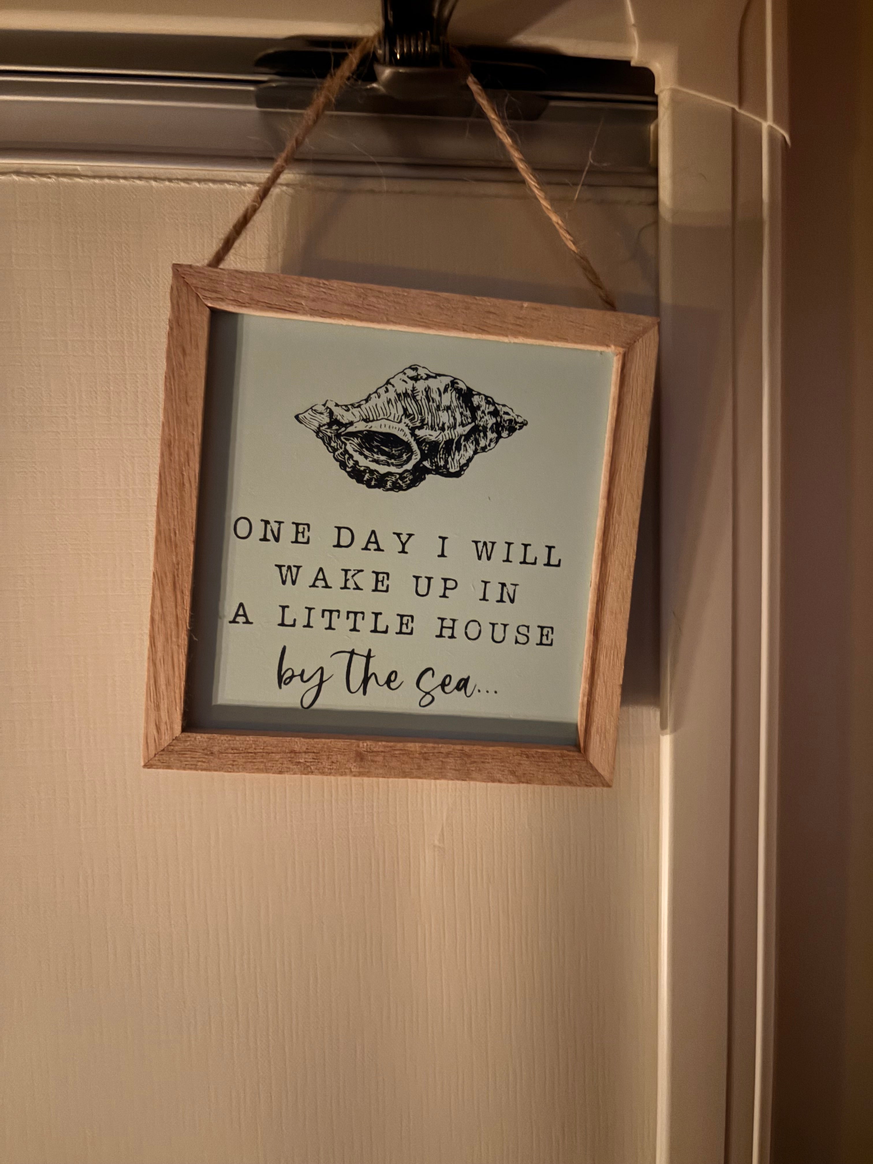 Wake Up By The Sea Wooden Framed Hanging Plaque