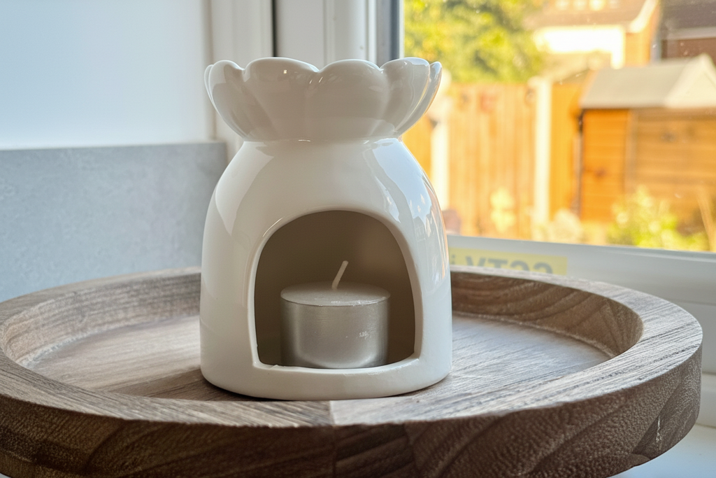 Ceramic White Wax Melter With Dandelions & Sentimental Verse 32DBF9E3-C134-49CF-B6E3-5076C602FC78