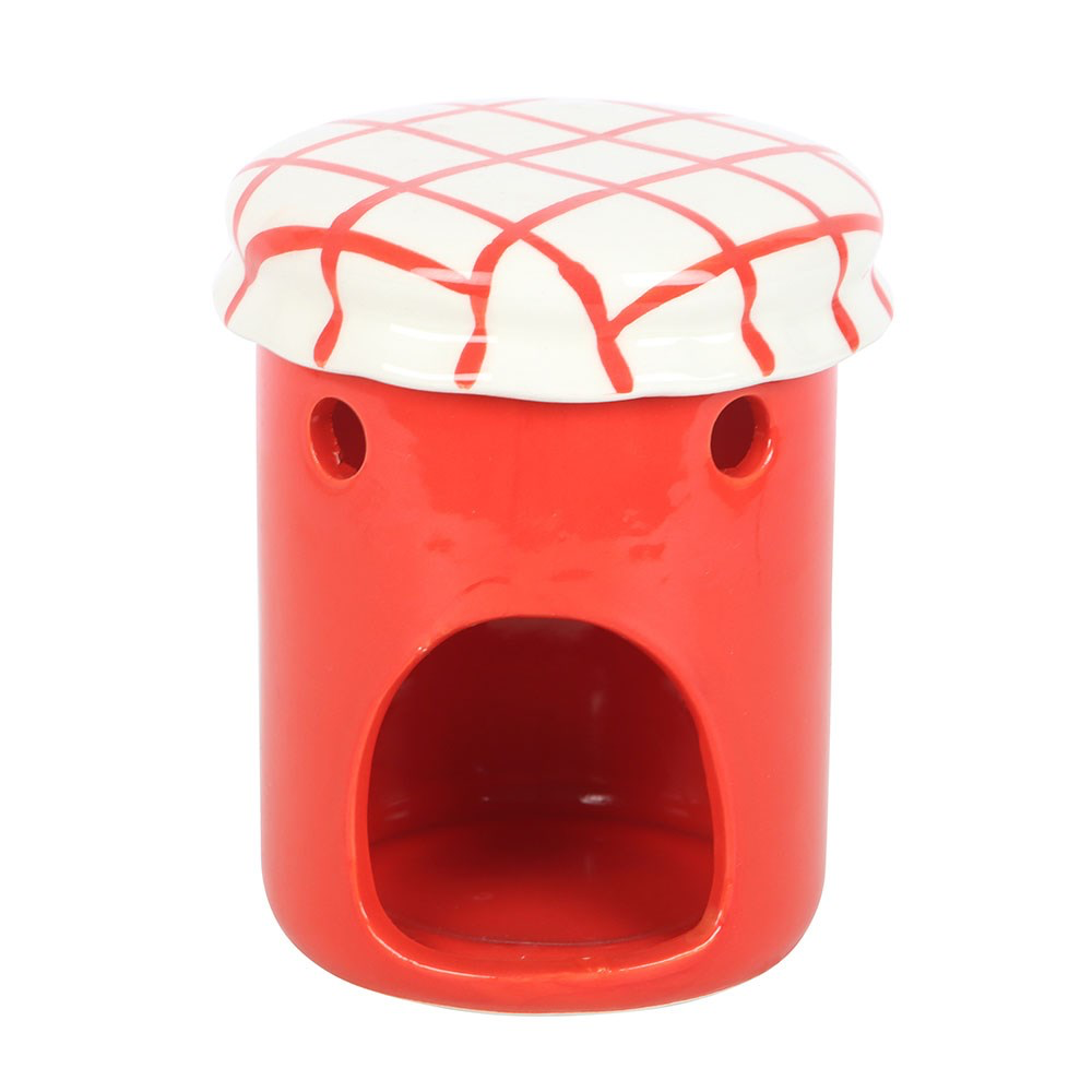 Ceramic Strawberry Jam Jar Wax Melter 366CB748-F11D-4A76-AD90-FF673AFB4B32