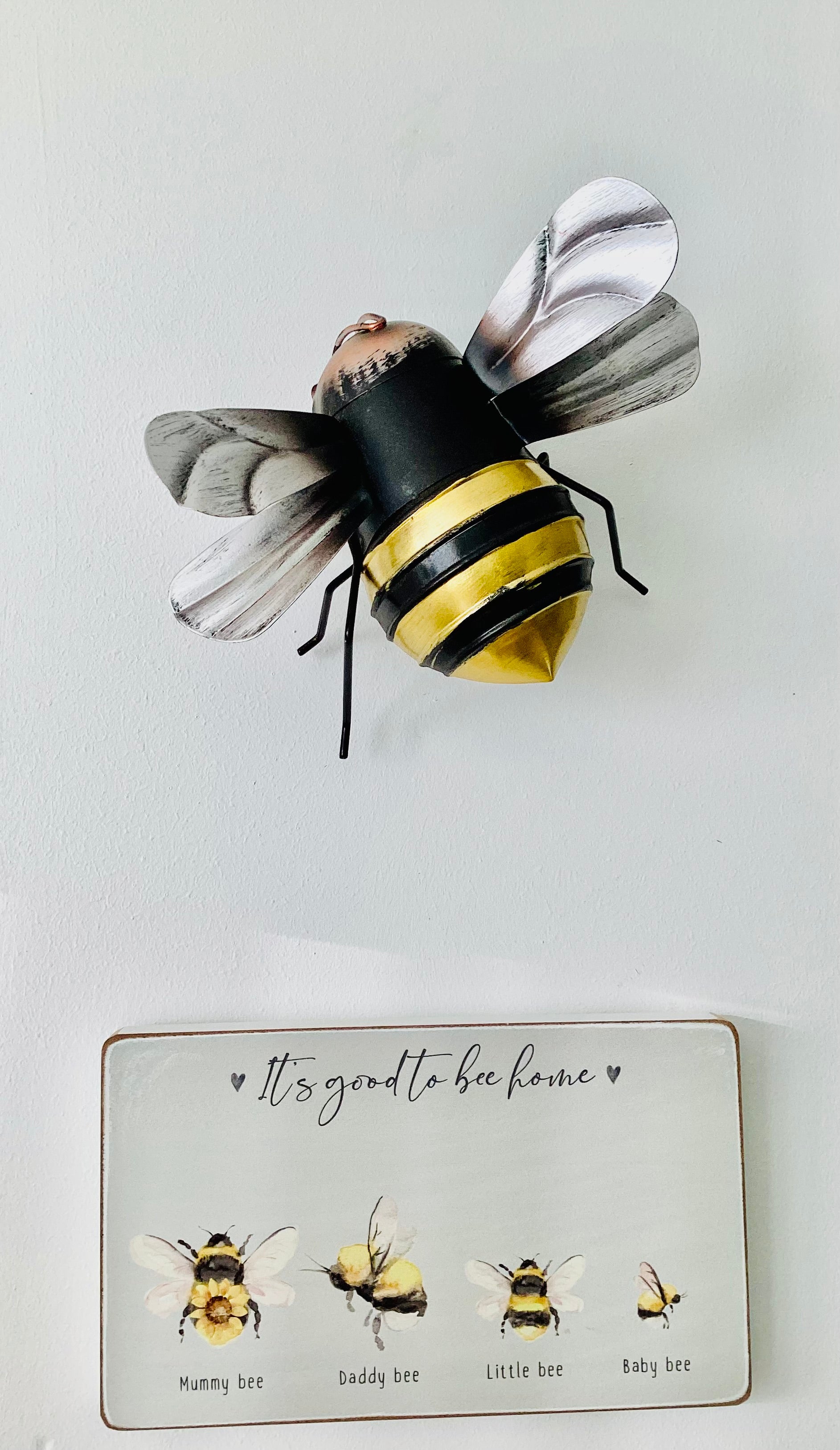 Metal Bee Wall Ornament