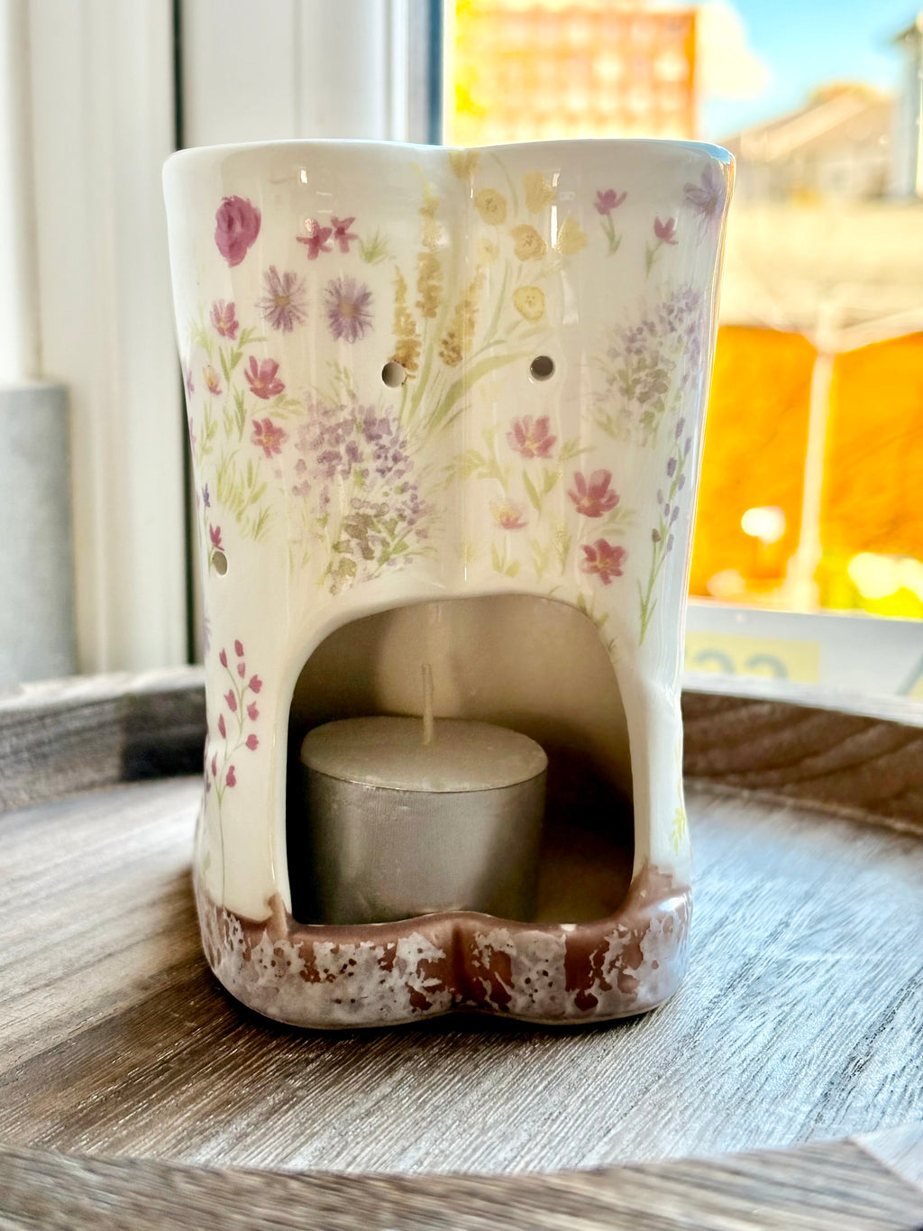 Floral Welly Boot Wax Melter 52E4EB75-E6BB-4D35-95B2-E0318B21D44F