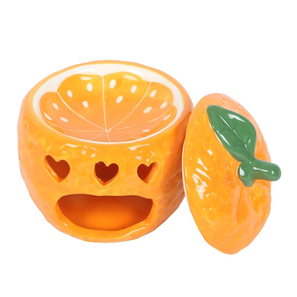 Ceramic Jaffa Orange Wax Melter 5A4BC5BC-C106-40C2-BF26-9C4B11ED68B8