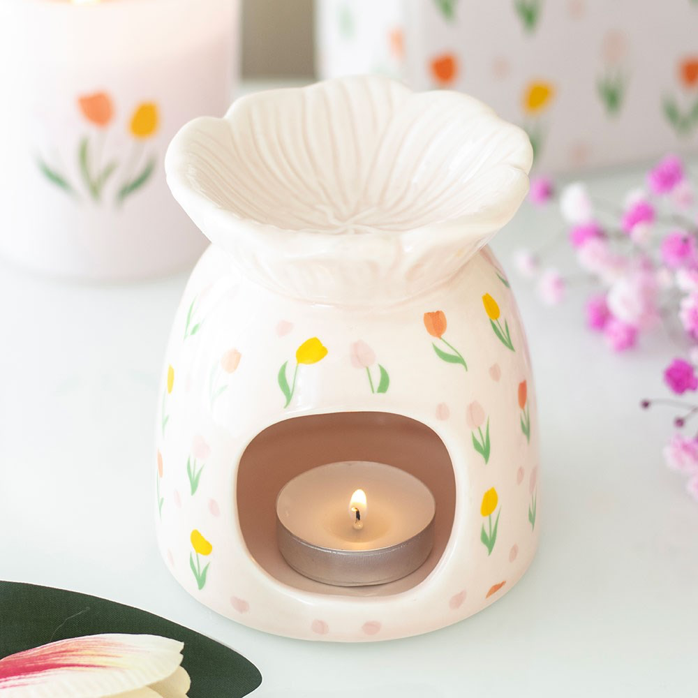 Ceramic Tulip Print Wax Melter 5FC4A938-E371-431C-A939-2F4A0F8833CD