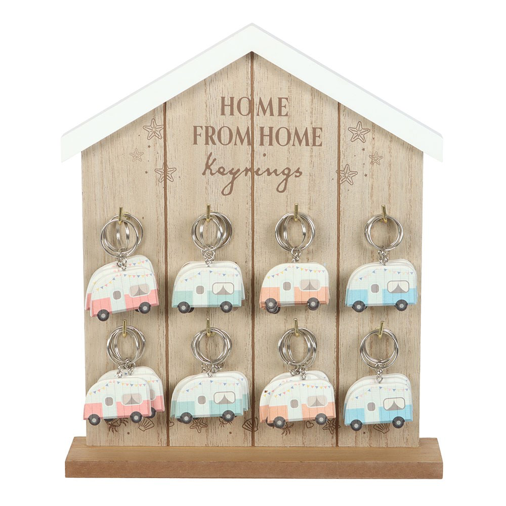Pastel Shade Camper Van Caravan Key Ring