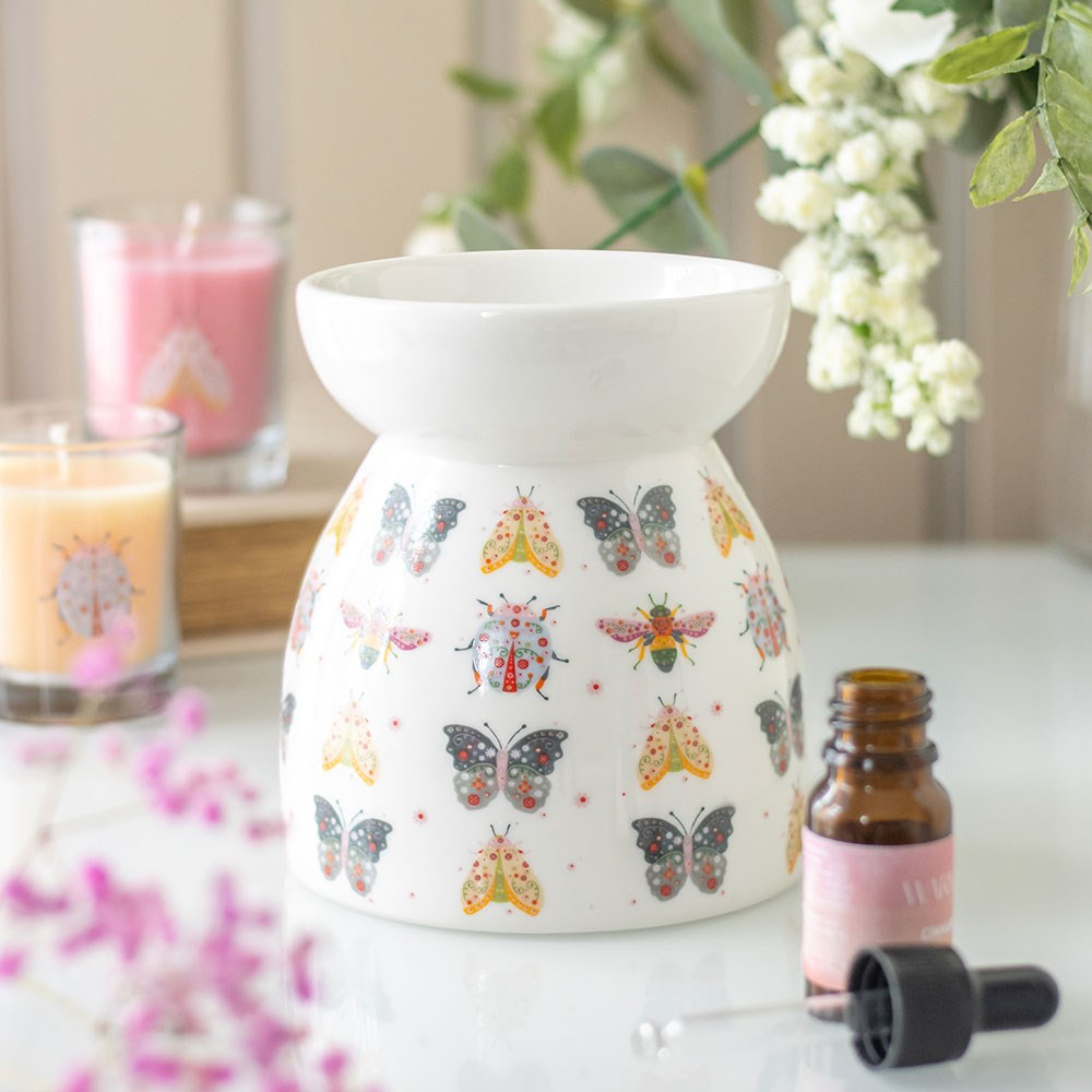 Ceramic Floral Bug Wax Melter 73237506-D9D3-4C45-82E6-7CF95E9159B1