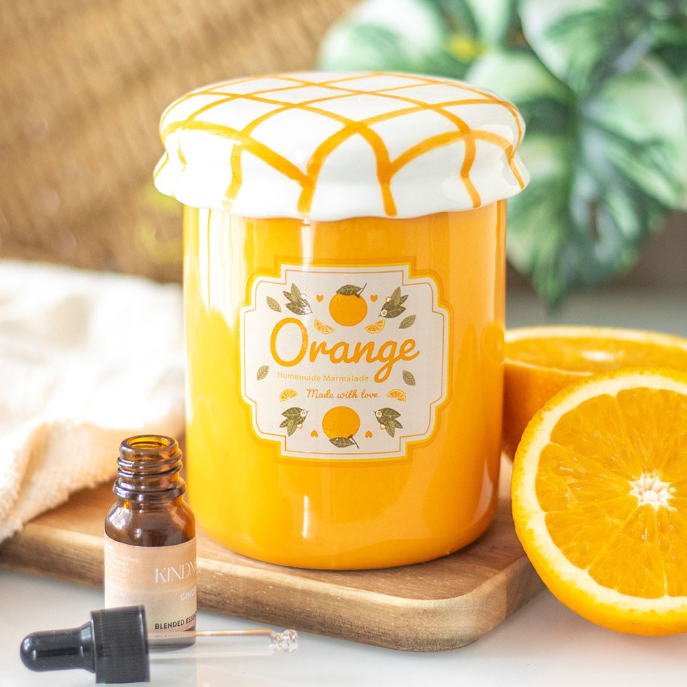 Ceramic Orange Marmalade Jar Wax Melter 73C4A671-D1EB-47B2-9D89-07739C20E2E2