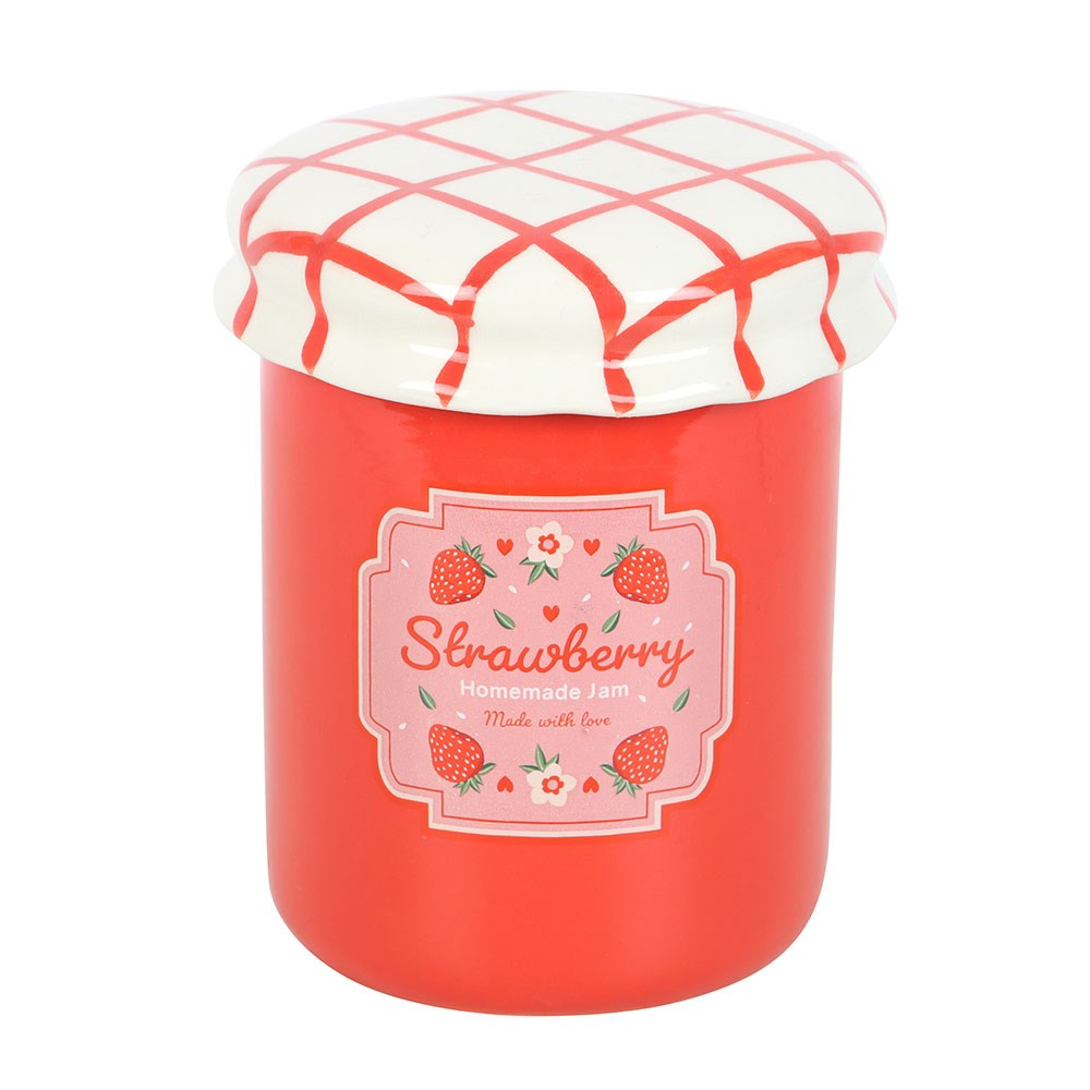 Ceramic Strawberry Jam Jar Wax Melter 8A44E18D-9A9E-4D9F-9B42-D5104346E2CB