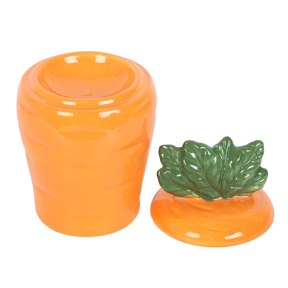 Ceramic Carrot Shaped Lidded Wax Melter 926316A8-DB8A-4FE0-AC70-23CF5C054F40