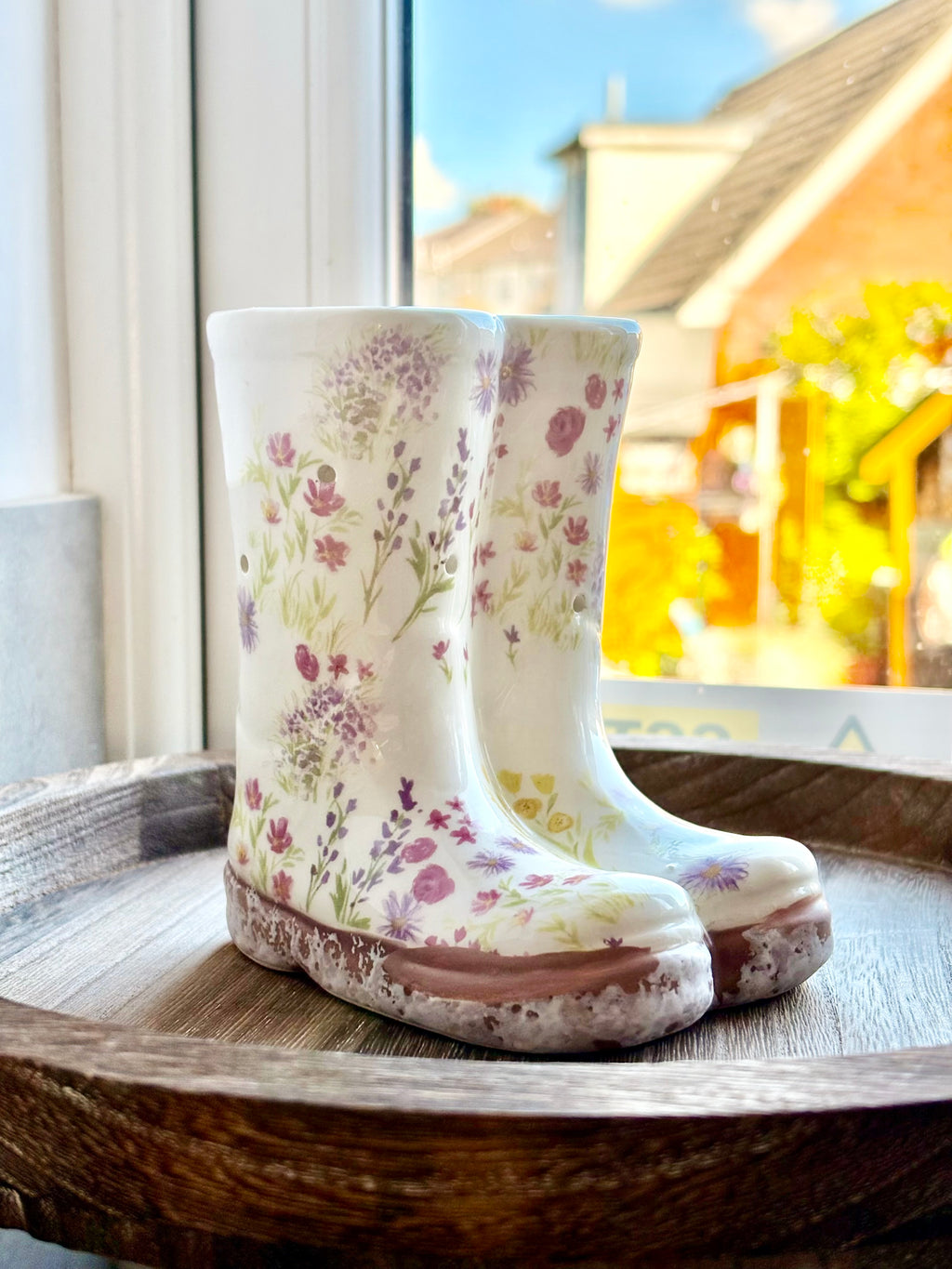 Floral Welly Boot Wax Melter 98045696-A047-4D6F-B978-D2E44C09BD50