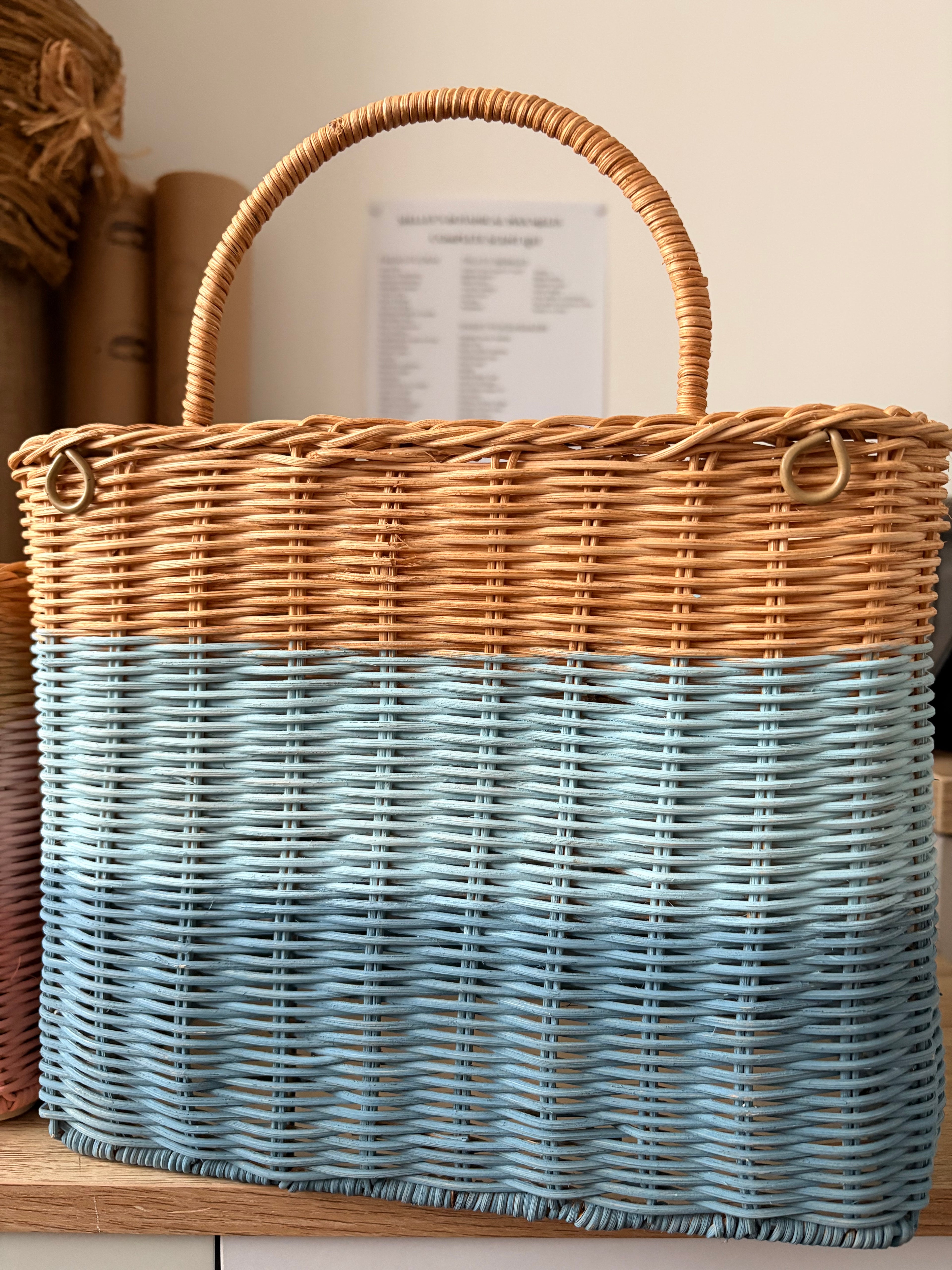 Striped Woven Storage Baskets