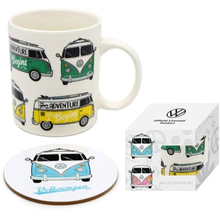 VW Camper Mug & Coaster Set