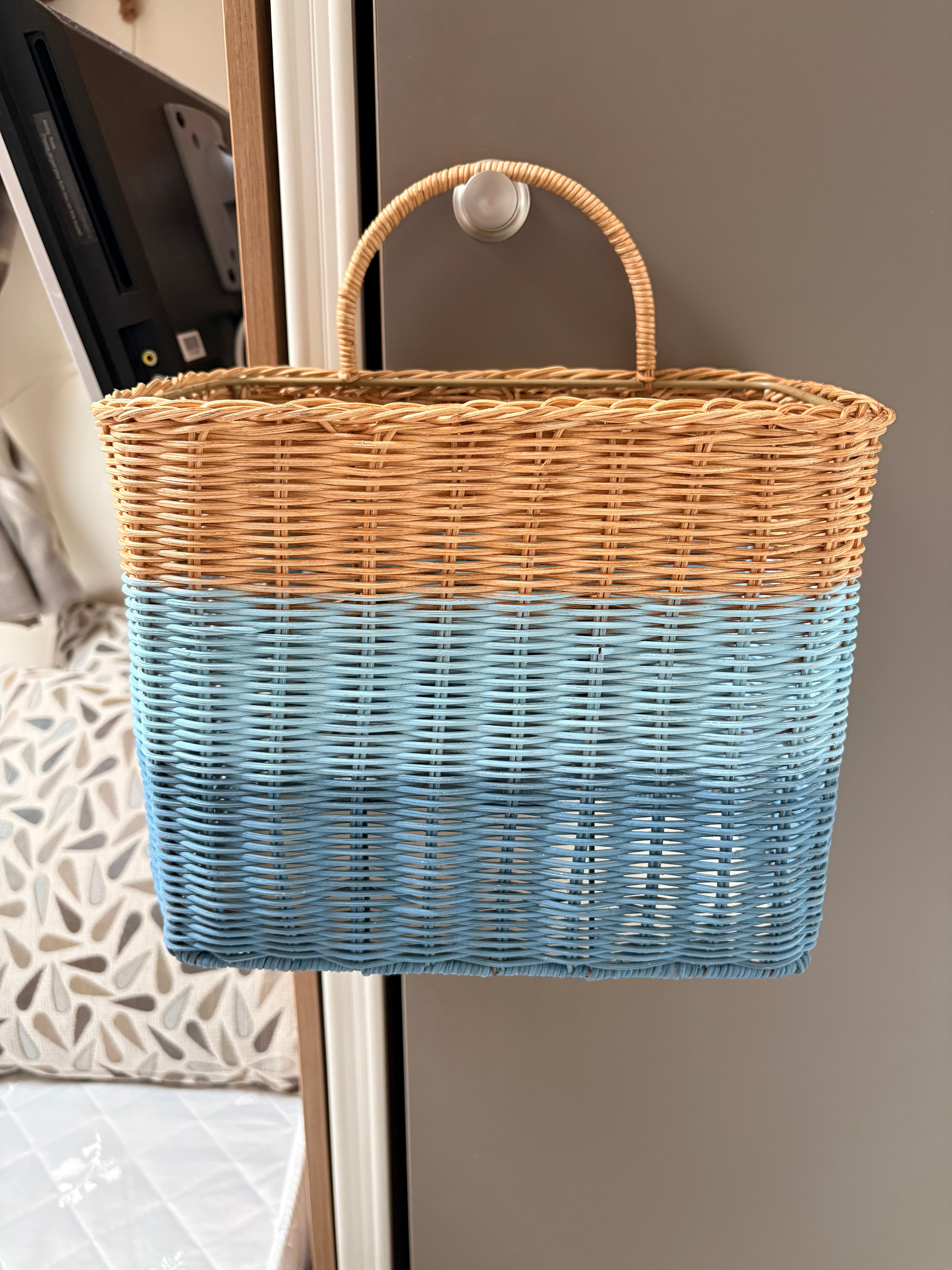 Striped Woven Storage Baskets
