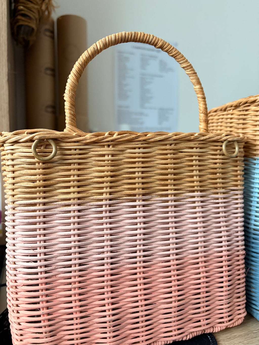Striped Woven Storage Baskets DABC1F7F-D1C8-4470-8B45-F75442C29C64