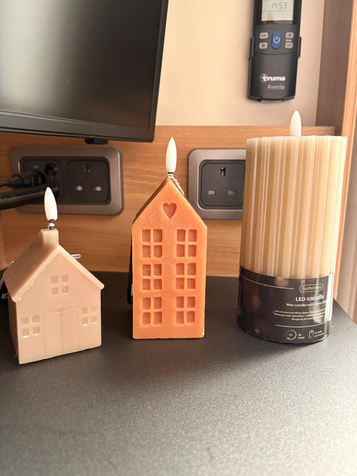 Greige Wax LED Candle