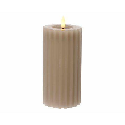 Greige Wax LED Candle