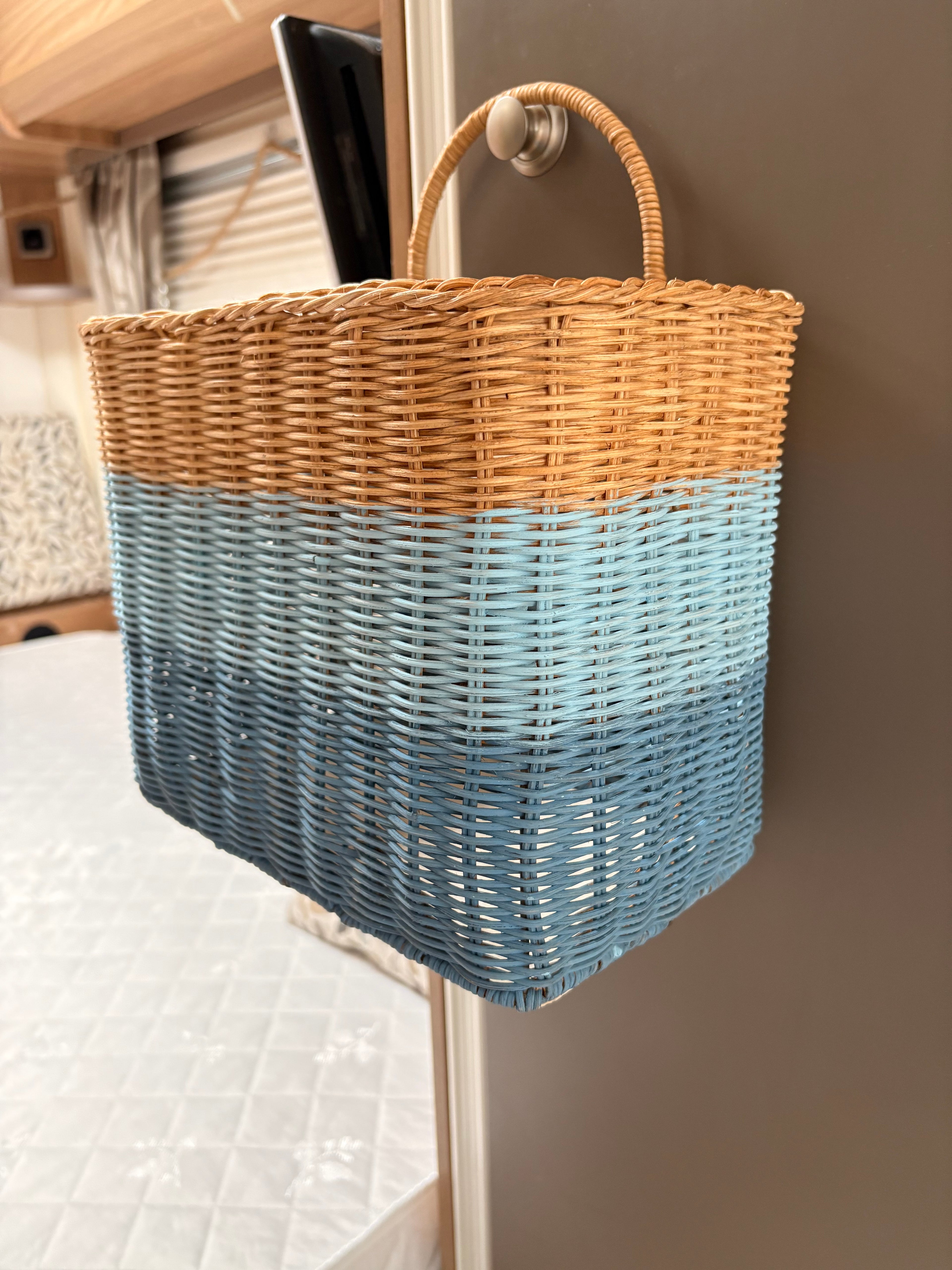 Striped Woven Storage Baskets