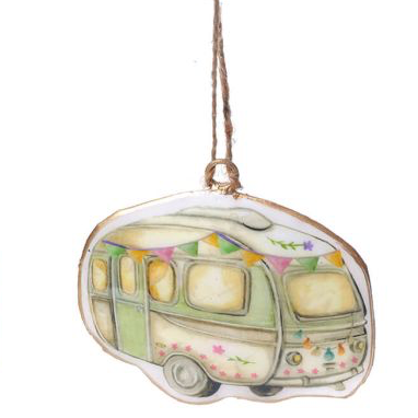 Vintage Caravan Shaped Metal Hanger Green IMG-9852_e1cfbf99-d992-4372-8115-20332f9092d9