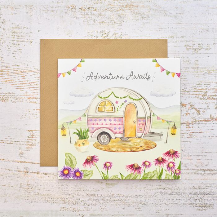 Campervan Adventure Awaits Greetings Card Greetings Card IMG_9755