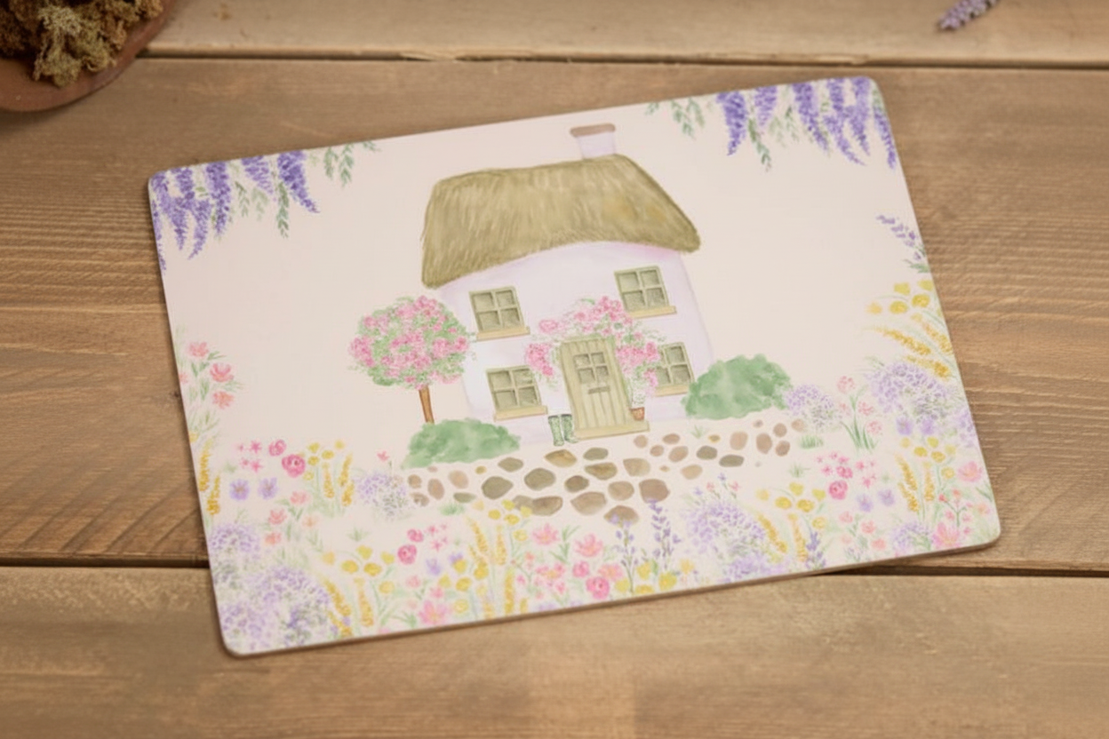 Cottage Garden Scene Heat Resistant Placemat Box of 4 Practical Decor image_9aa5938e-eb8d-46b8-b8ab-e4ba7197fa92