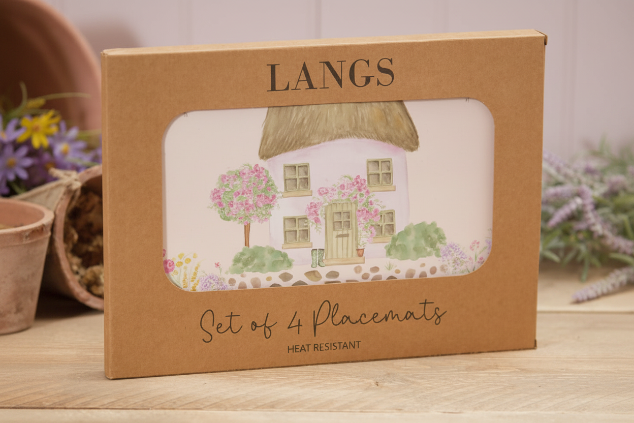 Cottage Garden Scene Heat Resistant Placemat Box of 4 Practical Decor image_e7797153-509d-4323-a19c-a1972047d482